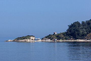 Fototapeta premium Landscape of coastline of Thassos island, Greece