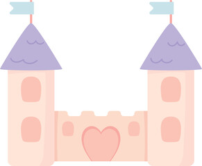 fairy castle with flags