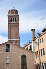 Obraz premium The campanile tower of Santa Maria Gloriosa dei Frari in Venice