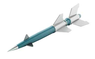 Missile on transparent background