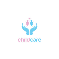 Child care logo vintages templates