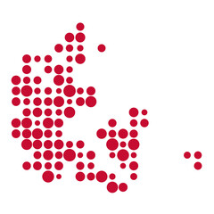 Denmark Silhouette Pixelated pattern map illustration