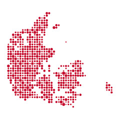 Denmark Silhouette Pixelated pattern map illustration
