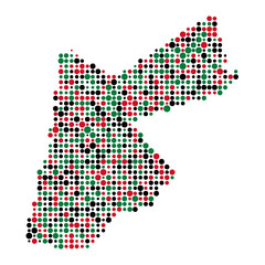 Jordan Silhouette Pixelated pattern map illustration