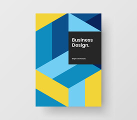 Fresh banner A4 vector design illustration. Colorful geometric pattern corporate brochure concept.