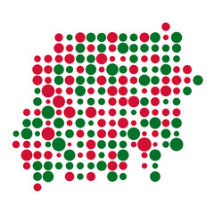 Sudan Silhouette Pixelated pattern map illustration