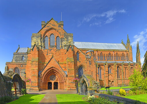 Cathedral Of Carlisle. Carlisle Is A City And The County Town Of Cumbria, England