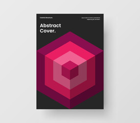 Fototapeta premium Clean flyer design vector concept. Modern geometric pattern poster template.