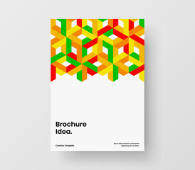 Simple cover A4 vector design illustration. Isolated geometric shapes placard template.