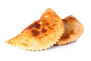 Tasty chebureks isolated on white background