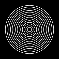 Concentric Rings Pattern in Circle Shape. Abstract Design Element.