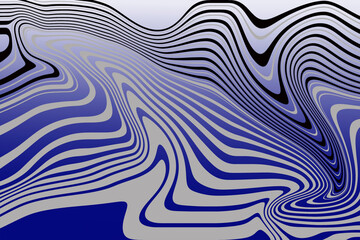 Abstraction of stripes on a blue background