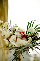 A bouquet of orchids in a wedding style