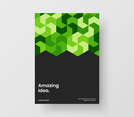 Modern banner A4 design vector concept. Amazing mosaic shapes brochure layout.