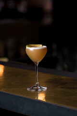 craft cocktail at bar 