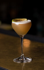 craft cocktail at bar 