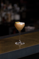 craft cocktail at bar 