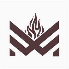 Fire Logo On Letter W, WS and fire icon vector Template. Fire On W Letter, Initial Fire Sign Concept suitable for any business related to Fire with W initials.