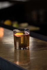 whiskey in a glass