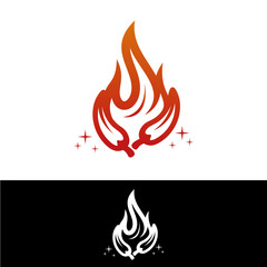 Fire Logo On Letter W, WS and fire icon vector Template. Fire On W Letter, Initial Fire Sign Concept suitable for any business related to Fire with W initials.