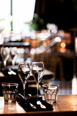 Restaurant table setting