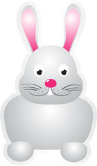 Easter hare, cut out of paper
