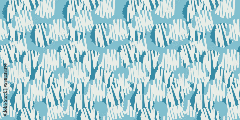 Poster blue rounded casual shapes. for printing and use in seamless canvases. textiles, cups, pillows, note