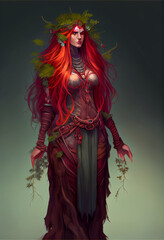 Human Druid Woman - generative ai