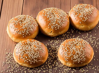 delicious fresh burger with sesame seeds and cheese on black background