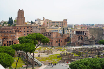 Fototapeta premium The Trajan Forum, a major attraction in Rome