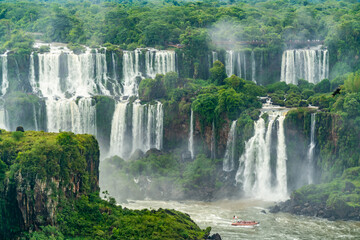 Part of The Iguazu Falls seen from the Brasilian National Park