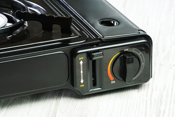 Portable gas stove. An alternative source for cooking at home during a power outage