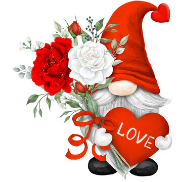 Valentine gnome | Gnome with heart | valentines day love png