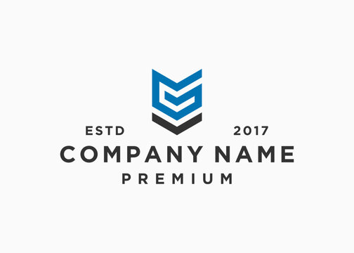 initial letter vg or gv logo design vector illustration template