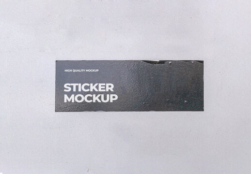 Sticker Mockup Paper Template Texture Street Urban