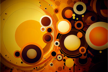 Background with circles and squares