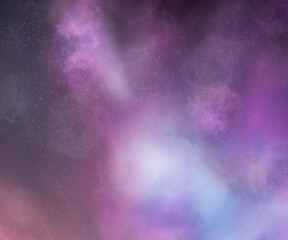 Cosmic background wallpaper with a pink purple nebula and stars