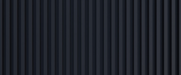 Obraz premium Black metal texture steel pattern. Grey line curve design on abstract black background. Dark horizontal template or banner, business backdrop. Abstract background with soft waves. 3D illustration