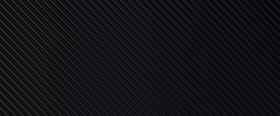 Obraz premium Black metal texture steel pattern. Grey line curve design on abstract black background. Dark horizontal template or banner, business backdrop. Abstract background with soft waves. 3D illustration
