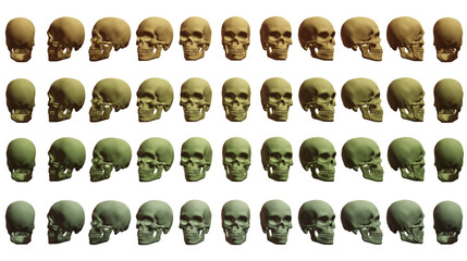 skull, human face