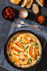Chicken Cutlets With Sun-Dried Tomato Cream Sauce