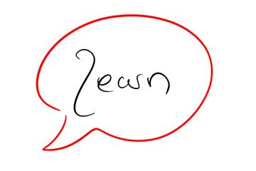 Sprechblase "Learn"