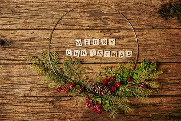 Christmas background with place for text. Christmas wishes.