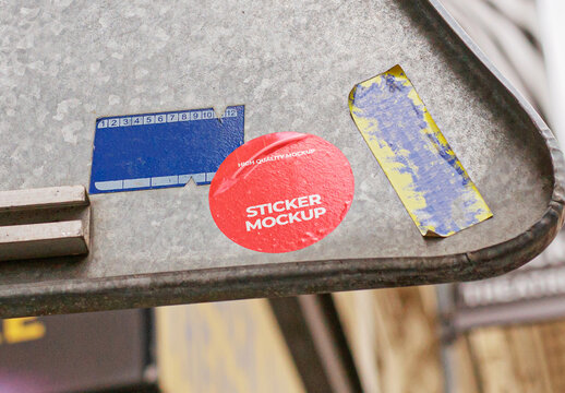 Sticker Mockup Paper Template Texture Street Urban