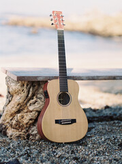 guitar on the beach