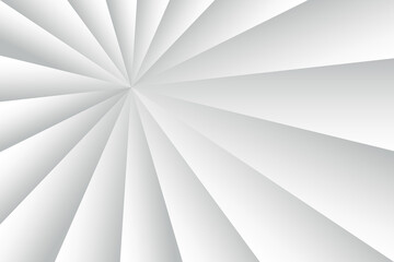 white abstract background radial light rays, gray vector pattern