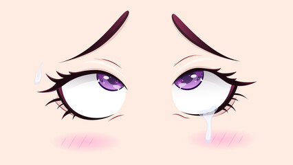 amorous look, valentine's day, Anime eyes, anime girl eyes, anime style eyes vector, love, eyes shining with love