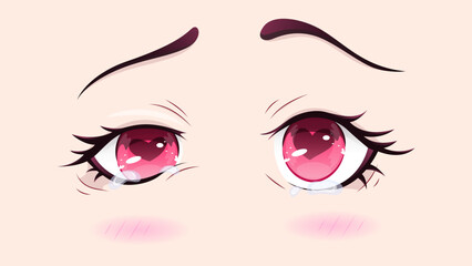amorous look, valentine's day, Anime eyes, anime girl eyes, anime style eyes vector, love, eyes shining with love