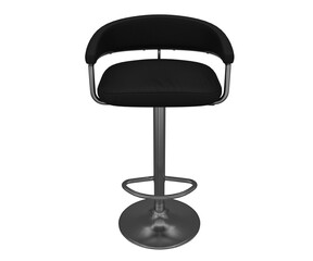 3d rendering high leather bar stool