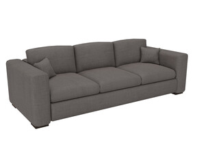 3d rendering elegant gray sofa